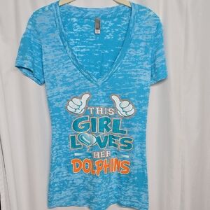 NWOT DOLPHINS Fitted Short Sleeve T-Shirt